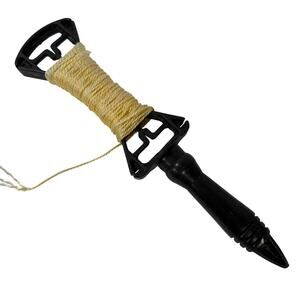 Vintage USA Plastic Line Winder Hand Reel with Yellow Twine